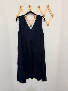 Soft Surroundings Black Front Slit Sleeveless Viscose Dress Size Large